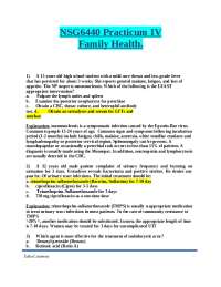 NSG6440 Practicum IV Family Health.