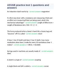 ASVAB practice test 1 questions and answers