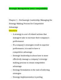 Strategic Management notes compatibility