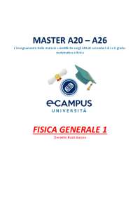 Paniere FISICA GENERALE 1 ECAMPUS (master A20 A26). Risposte multiple AGGIORNATE