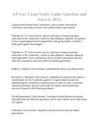 AP Gov Exam Study Guide Question andAnswer 2023