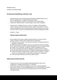 Summary of Principles of Marketing by Kotler -- Chapter 2,3,5,6