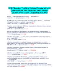 RCFE Practice Test New Updated Version with All 
Questions from Past Exam and 100% Correct