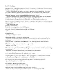 Certified Dietary Manager Exam Secrets Study Guide