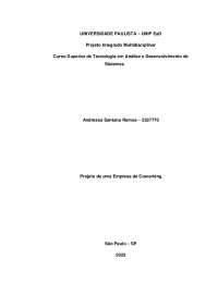 PIM II - UNIP - Projeto de uma Empresa de Coworking