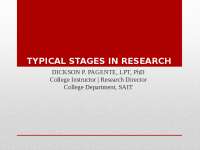 Typical stages in research