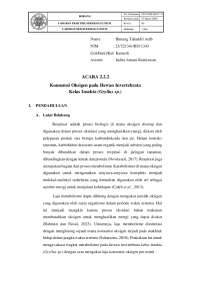 Laporan Praktikum Biologi Umum: Konsumsi Oksigen pada Hewan Invertebrata Kelas Insekta
