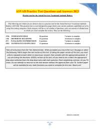 ASVAB Practice Test Questions and Answers 2023