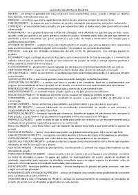 Glossário de Gestão de Projetos