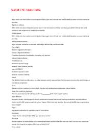NASM CNC Study Guide.Qustions And Answers.