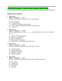 Chem3303 Chapter 3 Amino Acids, Peptides, and Proteins