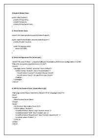 Struts example program