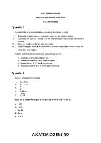 Exercícios de conjuntos para epcar