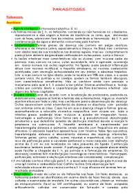 Parasitoses Protozooses e Helmintíases