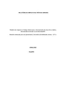 Ritur - Relatório de Impacto sobre o Tráfego Urbano