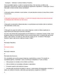 Avaliação I - Individual  Contexto Histórico-Filosófico