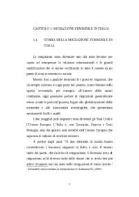MIGRAZIONE FEMMINILE IN ITALIA
