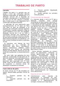 Trabalho de Parto: Fases Clínicas e Admissão Obstétrica