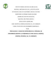 Análisis de la Depresión en el Personal de Enfermería Durante la Pandemia de COVID-19