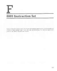 Instruction set of microprocessor 8085