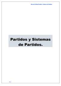 Apuntes Partidos y Sistemas de partidos