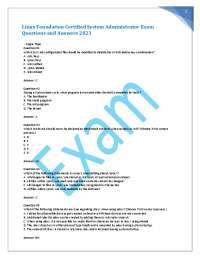 Linux Foundation Certified System Administrator Exam Questions and Answers 2023