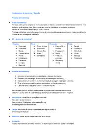 Revisão - Fundamentos de Marketing