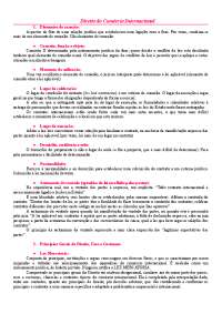 Direito do Comércio Internacional: Elementos de Conexão, Princípios Gerais e Cláusulas Relativas ao Foro e à Competência