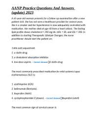 AANP Practice Questions And Answers (update) 2023