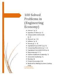 Engineering Economy: Problems and Solutions