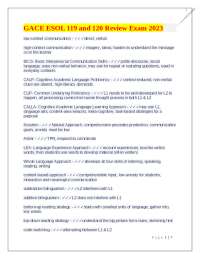 GACE ESOL 119 and 120 Review Exam 2023