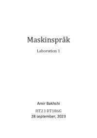 maskinspråk labbraport