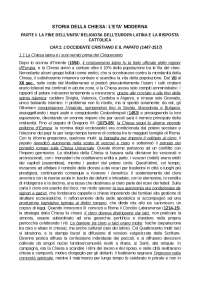 Riassunto del libro "Storia della Chiesa. Vol. 3: età moderna".