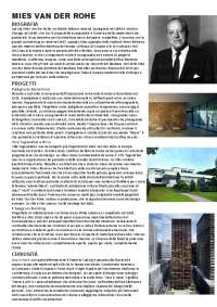 L'architetto: Mies Van Der Rohe