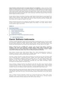 perkembangan bahasa indonesia