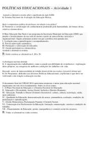 Políticas educacionais pedagogia uninove