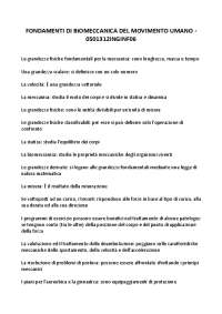 FONDAMENTI DI BIOMECCANICA DEL MOVIMENTO UMANO - 0501312INGINF06