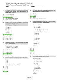 Lista 4 de VBA onde tem exercícios de mesa do programa em excel