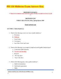PH 150 Midterm Exam Answer Key.