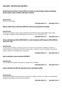 Exercícios de Metodologia Científica: Normas ABNT e Pesquisa