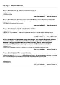 Exercícios de Direitos Humanos: Avaliação Completa