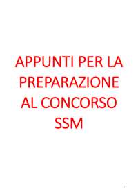 Materiale per la preparazione al concorso SSM