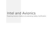 Intel and Avionics - Powering Avionics Safety & Accelerating Safety Certification