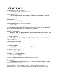 Government Accountability and Financial Reporting