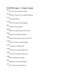 Government Accounting and Financial Management Terminology
