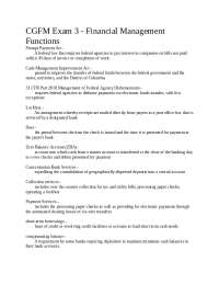 Financial Management Functions and Systems