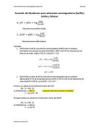 Ecuación de Henderson para soluciones amortiguadoras (buffer) ácidas y básicas - Prof. Mae