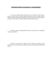 Atividade Prática: Soldagem e Conformação - Exercícios e Análise de Processos