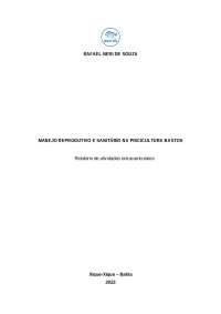 Relatório de estágio em Piscicultura