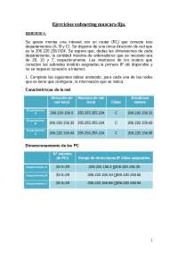 Ejercicios subnetting